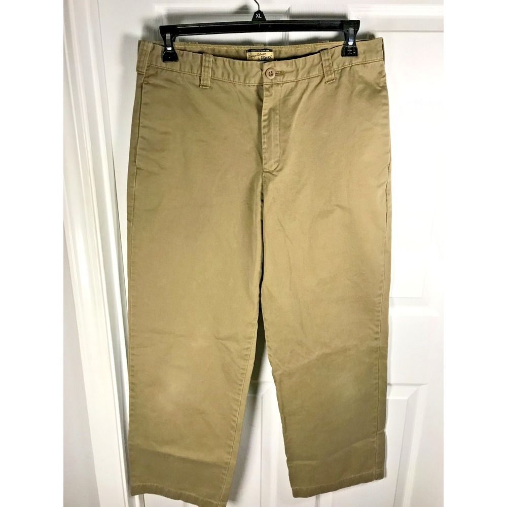 G.H. Bass & Co Pants Mens 34x30 Brown Canvas Chino Cargo Relaxed Workwear